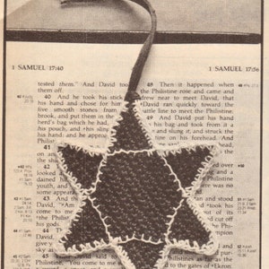 Vintage Crochet Star of David Bookmark Pattern