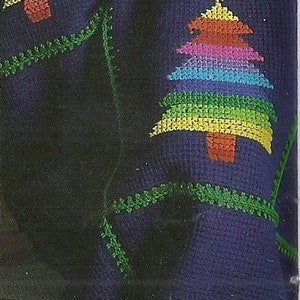 Vintage Crochet Christmas Tree Afghan Pattern