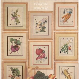 Vintage Cross Stitch Vegetable Patterns Book