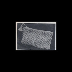 Vintage Crochet Popcorn Stitch Purse