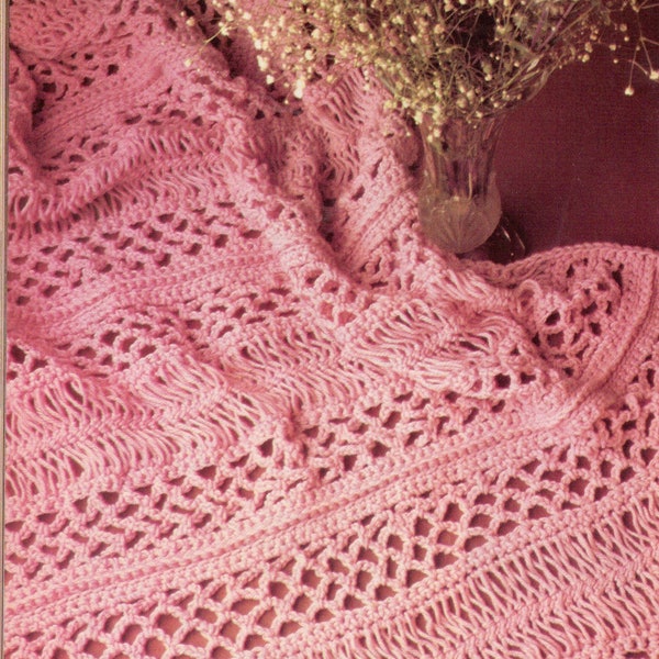 Vintage Hairpin Lace Crochet Blanket Pattern