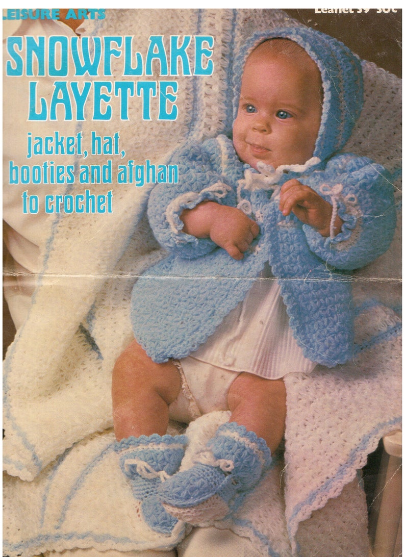 Vintage Crochet Baby Layette Pattern zdjęcie 1