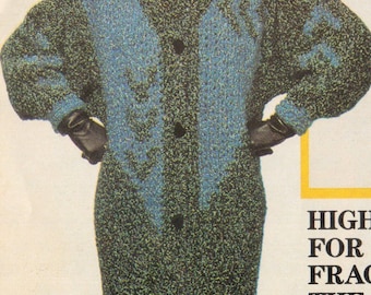 Vintage Crochet Pattern Covergirl Coat Pattern (PDF Download)