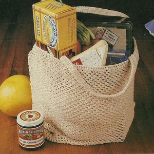 Vintage Crochet Folding Grocery Bag Pattern