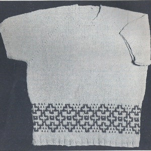 Vintage Knitted Womens Sweater Pattern