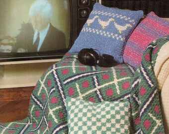 Vintage Crochet Just the Three Pillows Patterns