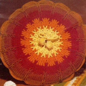 Vintage Crochet Sunburst Pillow Pattern