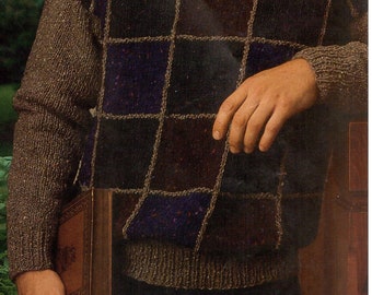 Vintage Men's Knitted Sweater Pattern