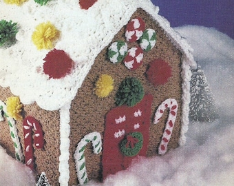 Vintage Crochet Gingerbread House Pattern (PDF Download)