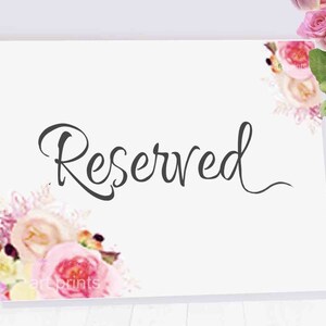 Reserved Sign Printable Wedding Reserved Sign Editable Reserved ...