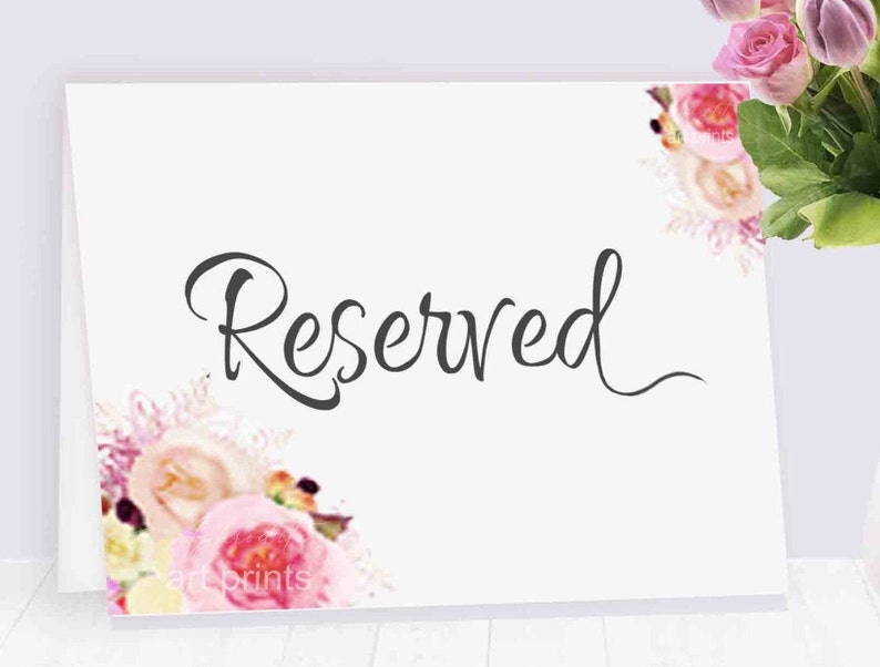 Reserved Sign Printable Wedding Reserved Sign Editable Reserved Template Wedding Signage Bridal ...