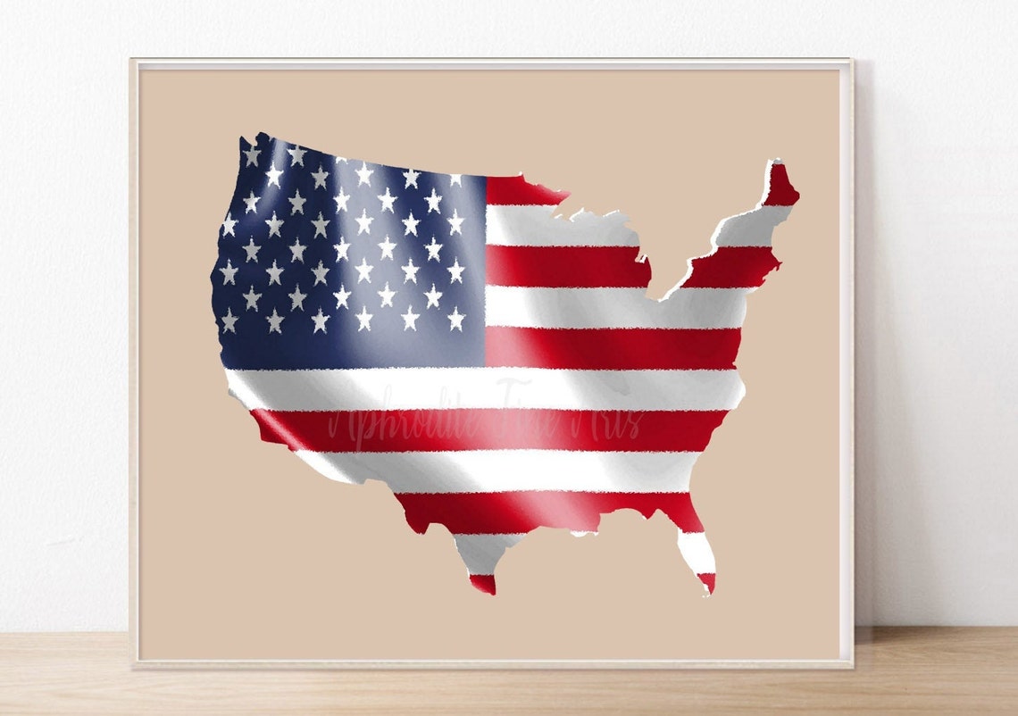 United States Map Wall Art US Map Print Printable Poster Wall - Etsy