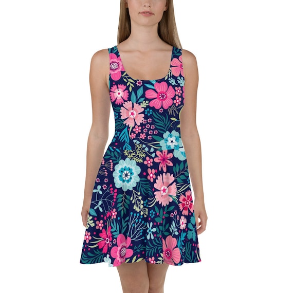 colorful skater dress