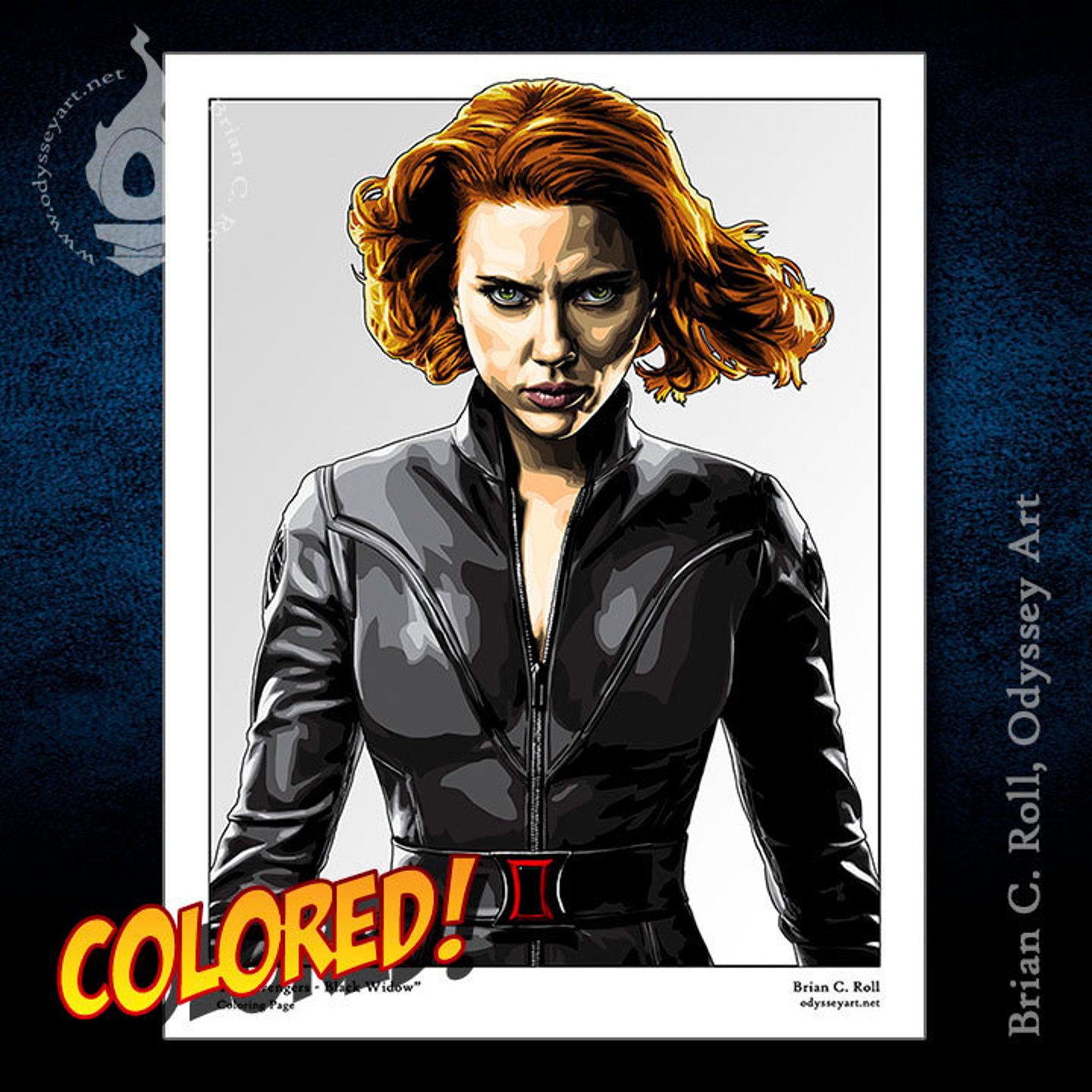 Avengers Black Widow Downloadable &amp; Printable Coloring Page | Etsy