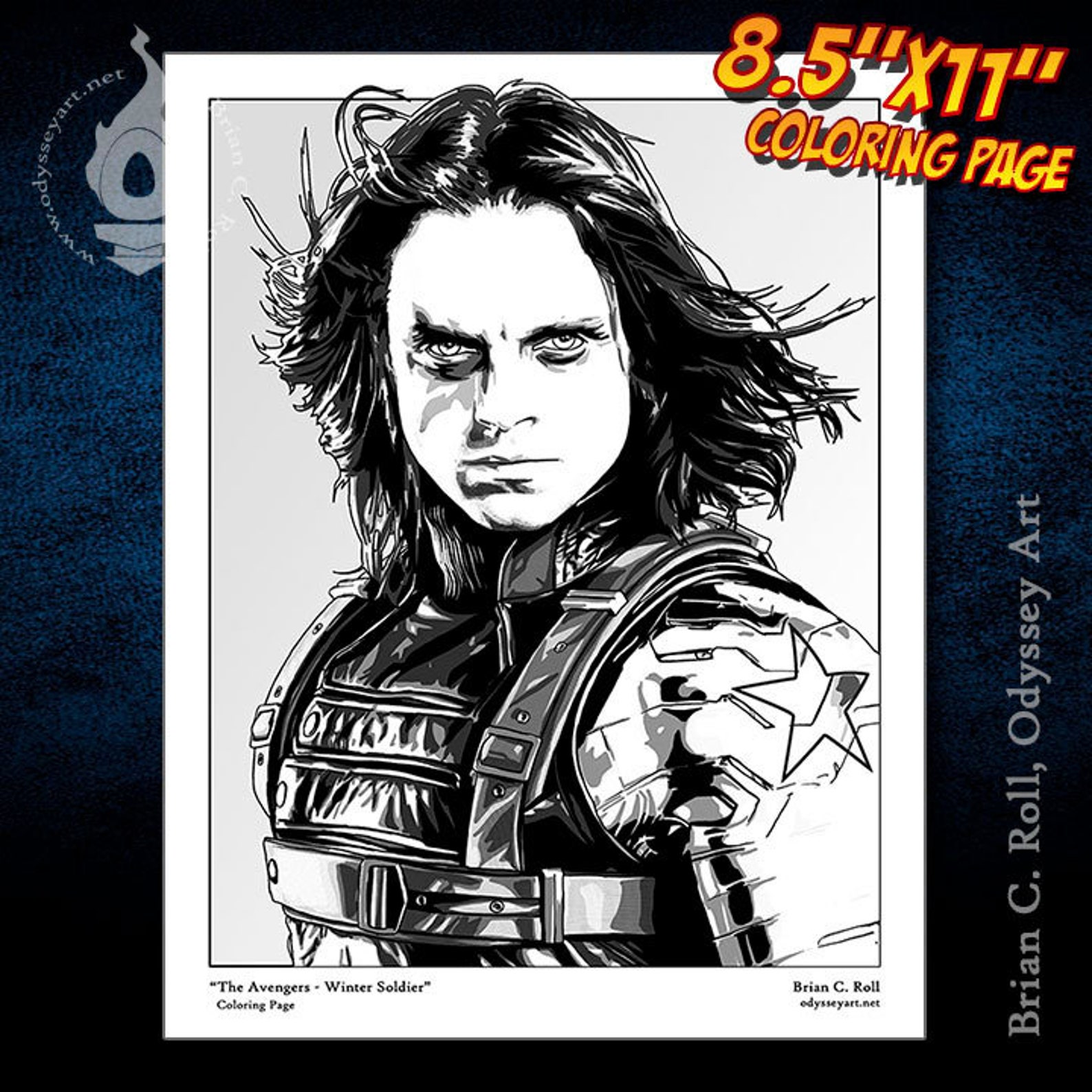Avengers Winter Soldier Downloadable & Printable Coloring Etsy