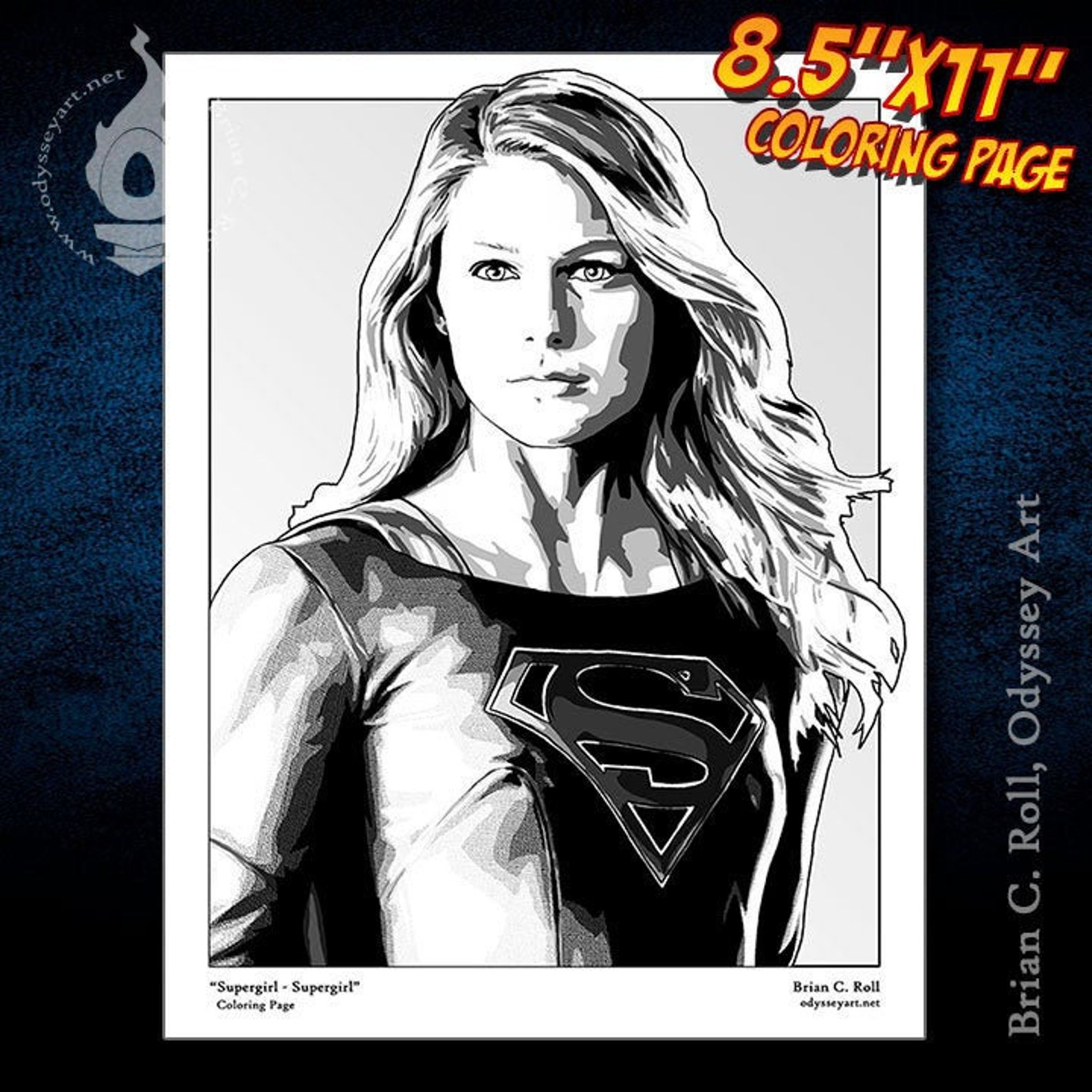 Supergirl Supergirl Downloadable &amp; Printable Coloring Page | Etsy