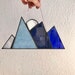 Stained Glass Smoky Mountains, stained glass mountains, mountain range, gifts for mountain lovers, mountain art, mountain decor, 