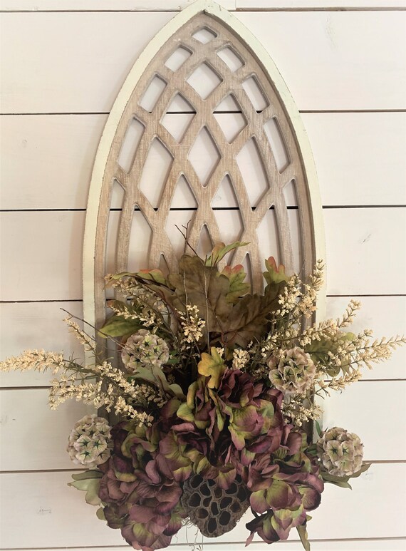 Arched Wall Decor Arched Floral Rustic Wall Decor Country Etsy
