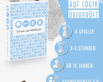 Murder mystery dinner for home - To err is fatal - Murder mystery game - Murder mystery dinner for 4 people - Murder mystery dinner game