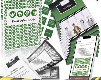 Murder mystery dinner for home - Eat or die - Murder mystery game - Murder mystery dinner for 4 people - Murder mystery dinner game