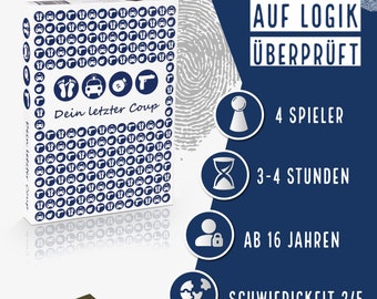 Your last coup - murder mystery dinner for home - murder mystery game - murder mystery dinner for 4 people - murder mystery dinner game