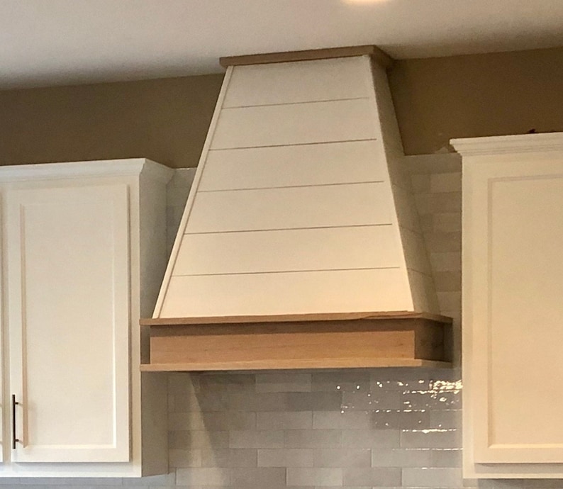 Shiplap Range Hood Solid Hardwood Face and Trim. Etsy