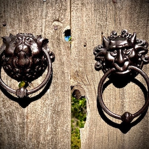 Labyrinth Door Knockers in OILED BRONZE
