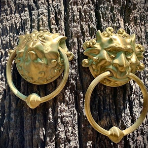 Labyrinth Door Knockers In Gold