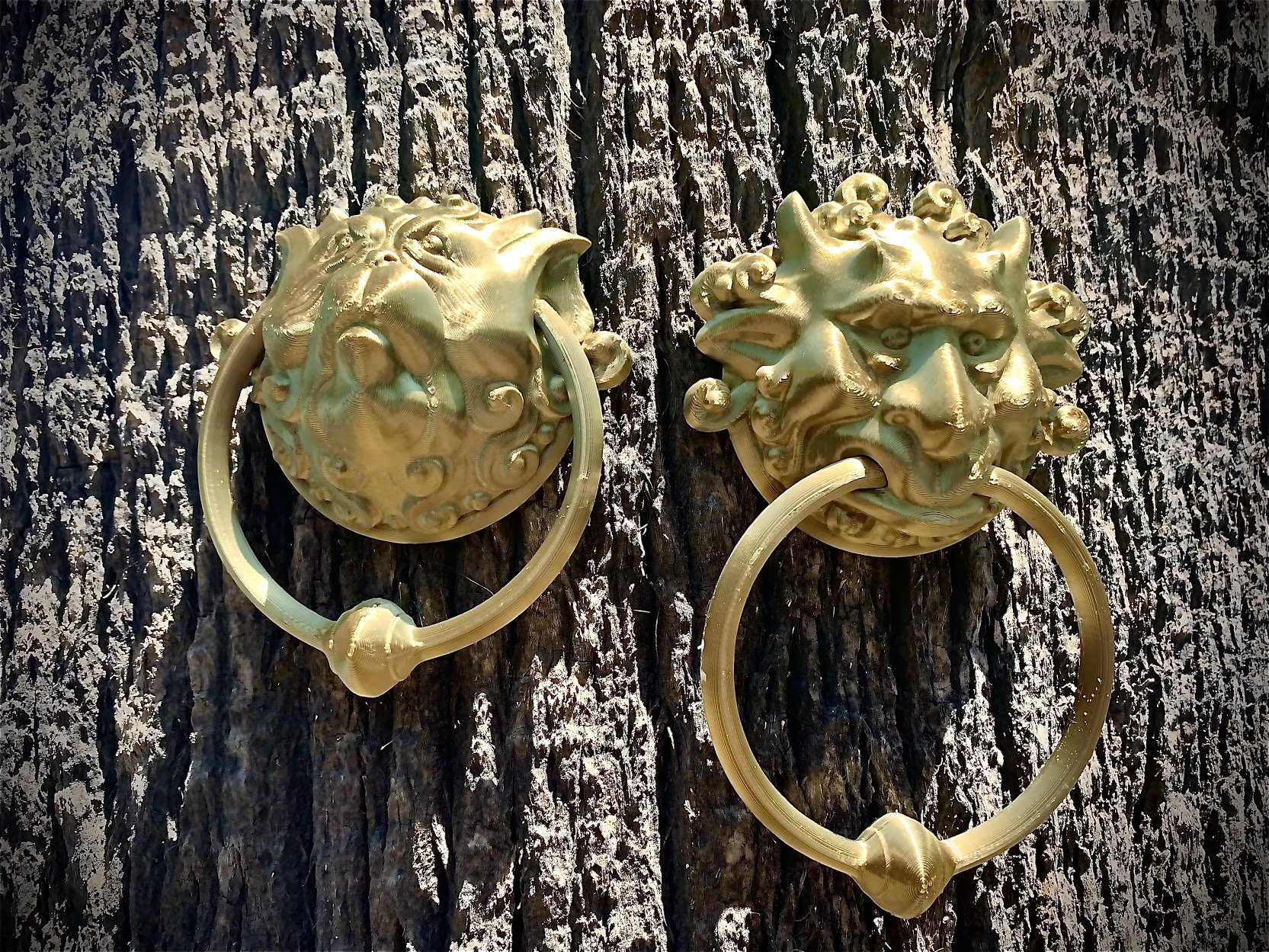 Labyrinth Door Knockers In Gold Labyrinth Door Knockers In Gold