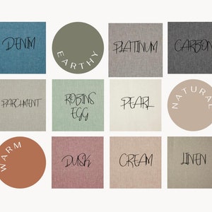 Washable Natural Poly- Cotton Sample Pack/Fabric Swatches/Colour Samples/Solid Fabric Samples