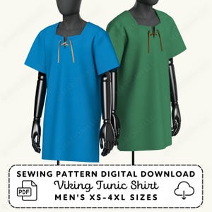 Viking Tunic Sewing Pattern | Renaissance Fair Costume XS-4XL (PDF Digital Download)