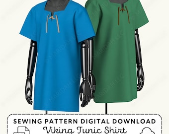 Viking Tunic Sewing Pattern | Renaissance Fair Costume XS-4XL (PDF Digital Download)