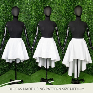 High Low Circle Skirt Pattern Set Womens XS-4XL PDF Cosplay Pattern ...