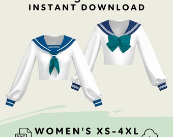 Sailor Collar PDF Sewing Pattern - Etsy