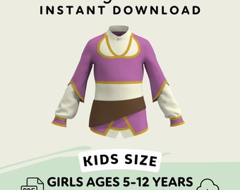 Kids Explorer Sewing Pattern | Girls 5-12 Years PDF Cosplay Pattern | Digital Download Print at Home Pattern