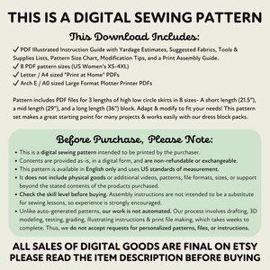 High Low Circle Skirt Pattern Set | Womens XS-4XL PDF Cosplay Pattern ...