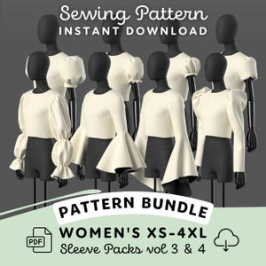 Sleeve Sewing Pattern Bundle B | Womens XS-4XL PDF Cosplay Pattern | Digital Download Print at Home Pattern