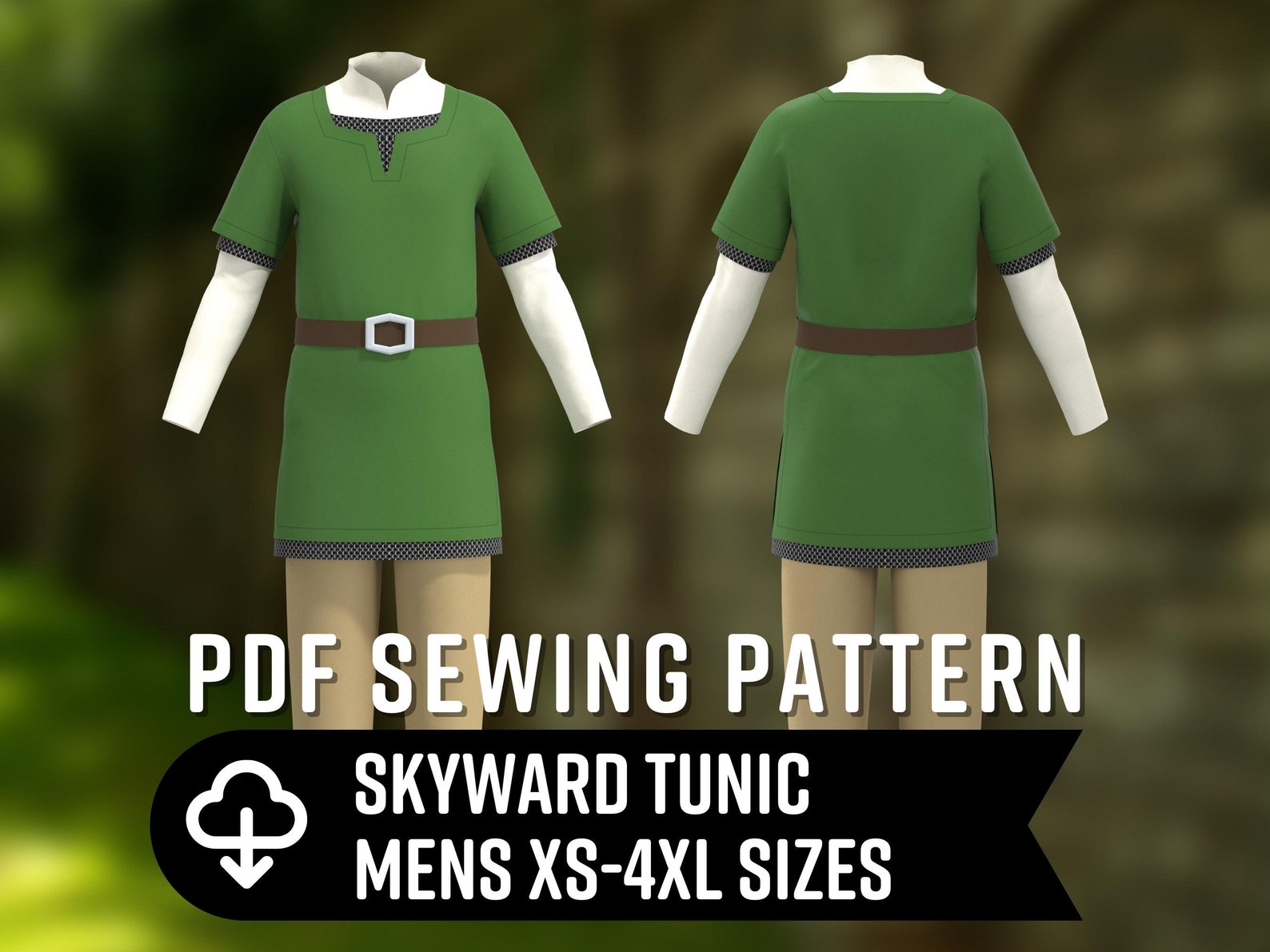 Link Tunic Sewing Pattern Men's XS4XL Skyward Sword Etsy