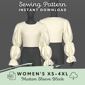 Marie Sleeve Sewing Pattern | Womens XS-4XL PDF Cosplay Pattern | Digital Download Print at Home Pattern