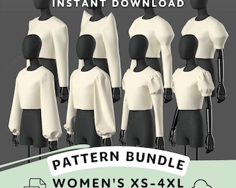 Sleeve Sewing Pattern Bundle: Womens XS-4XL Cosplay Sleeves (PDF Pattern)
