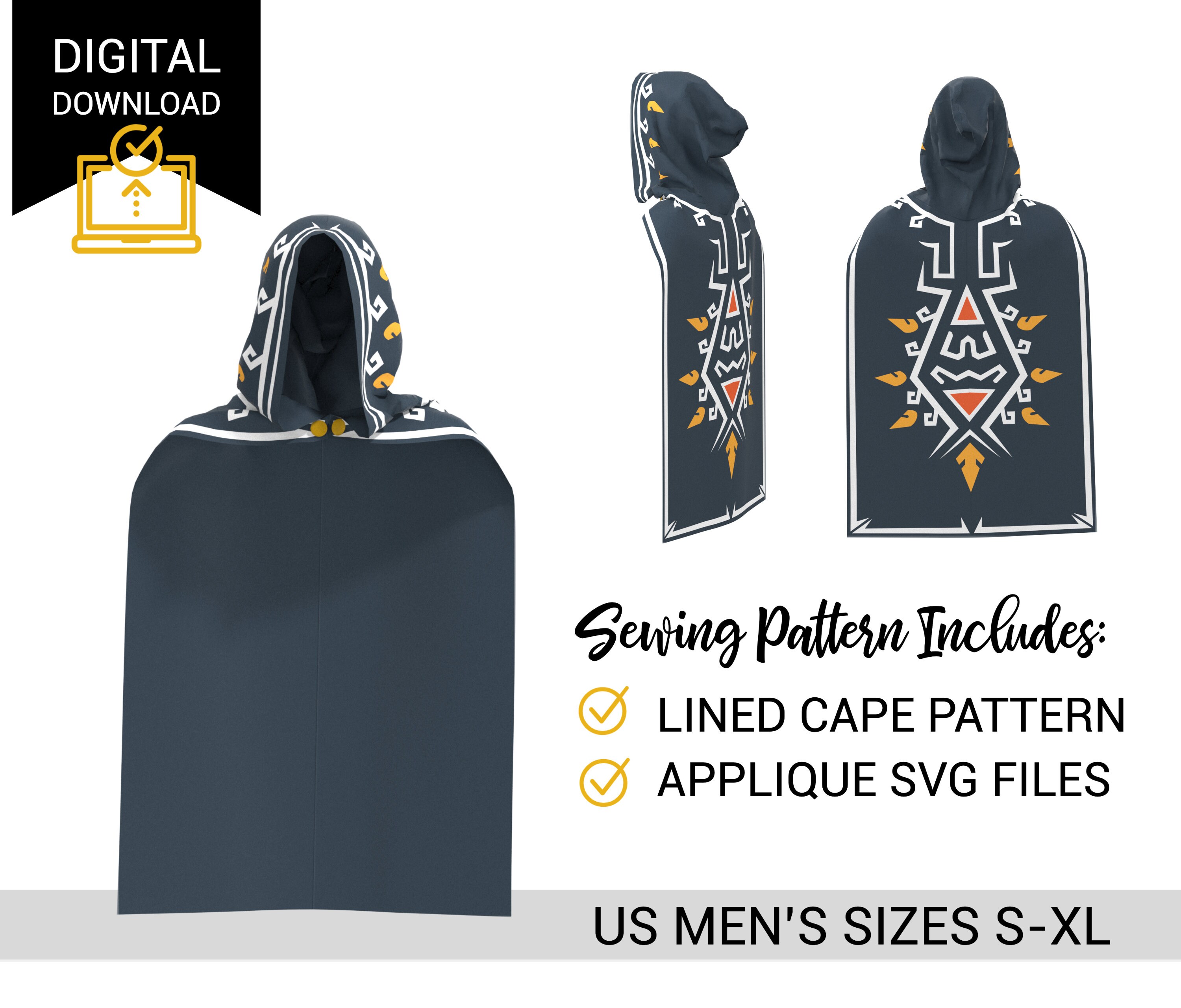 Hylian Hood Sewing Pattern / Link Cosplay / Breath of the Wild Etsy