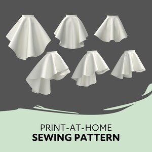 High Low Circle Skirt Pattern Set Womens XS-4XL PDF Cosplay Pattern ...