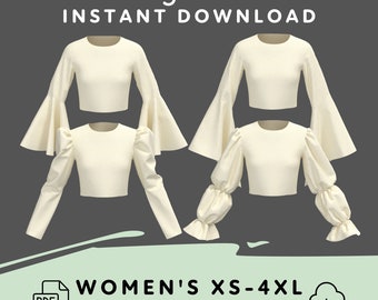 Sleeve Sewing Pattern Pack Vol 3 | Womens XS-4XL PDF Cosplay Pattern | Digital Download Print at Home Pattern