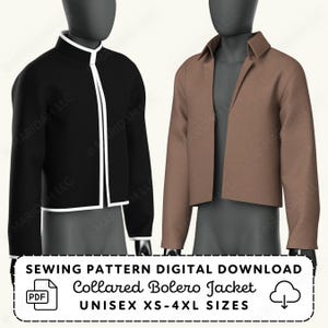 Bolero Jacket Sewing Pattern | XS-4XL Cosplay (PDF Digital Download)