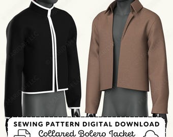 Bolero Jacket Sewing Pattern | XS-4XL Cosplay (PDF Digital Download)