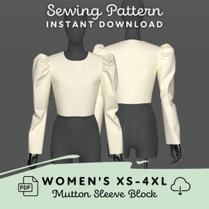 Mutton Sleeve Pattern | Womens XS-4XL PDF Cosplay Pattern | Digital Download Print at Home Pattern