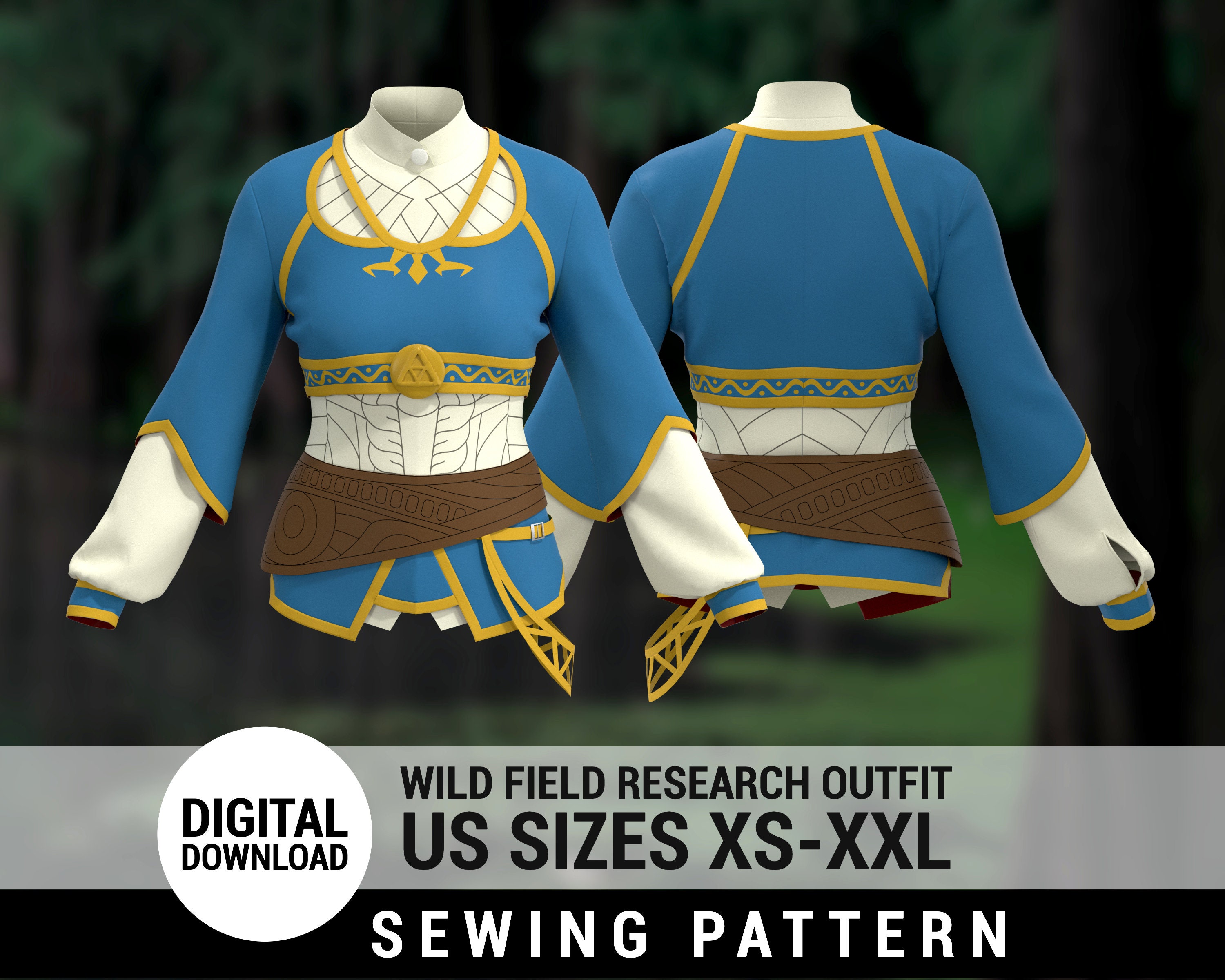Zelda Field Research Sewing Pattern / Breath of the Wild Zelda / Zeld…