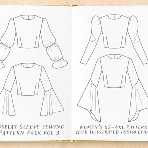 Sleeve Sewing Pattern Pack Vol 3 Womens XS-4XL PDF Cosplay - Etsy