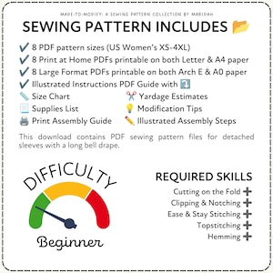 a poster with instructions for sewing patterns