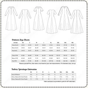 Medieval Dress Sewing Pattern | Kirtle Cotehardie Costume XS-4XL (PDF Digital Download) image 7